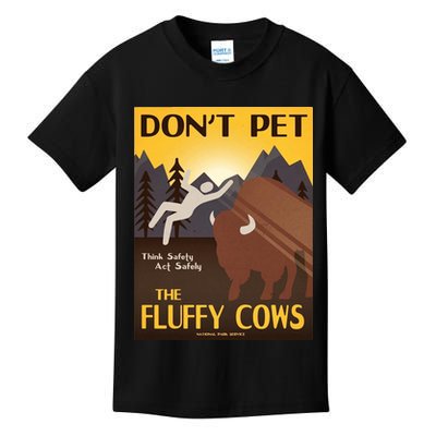 Dont Pet The Fluffy Cows Kids T-Shirt