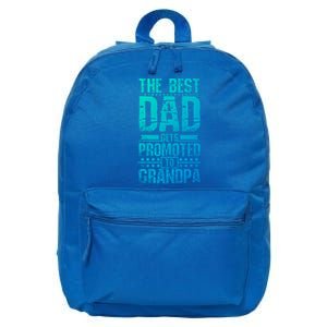 Dad Promoted To Grandpa With Dad Grandpa Funny Gift 16 in Basic Backpack