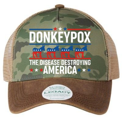 Donkey Pox The Disease Destroying America Legacy Tie Dye Trucker Hat