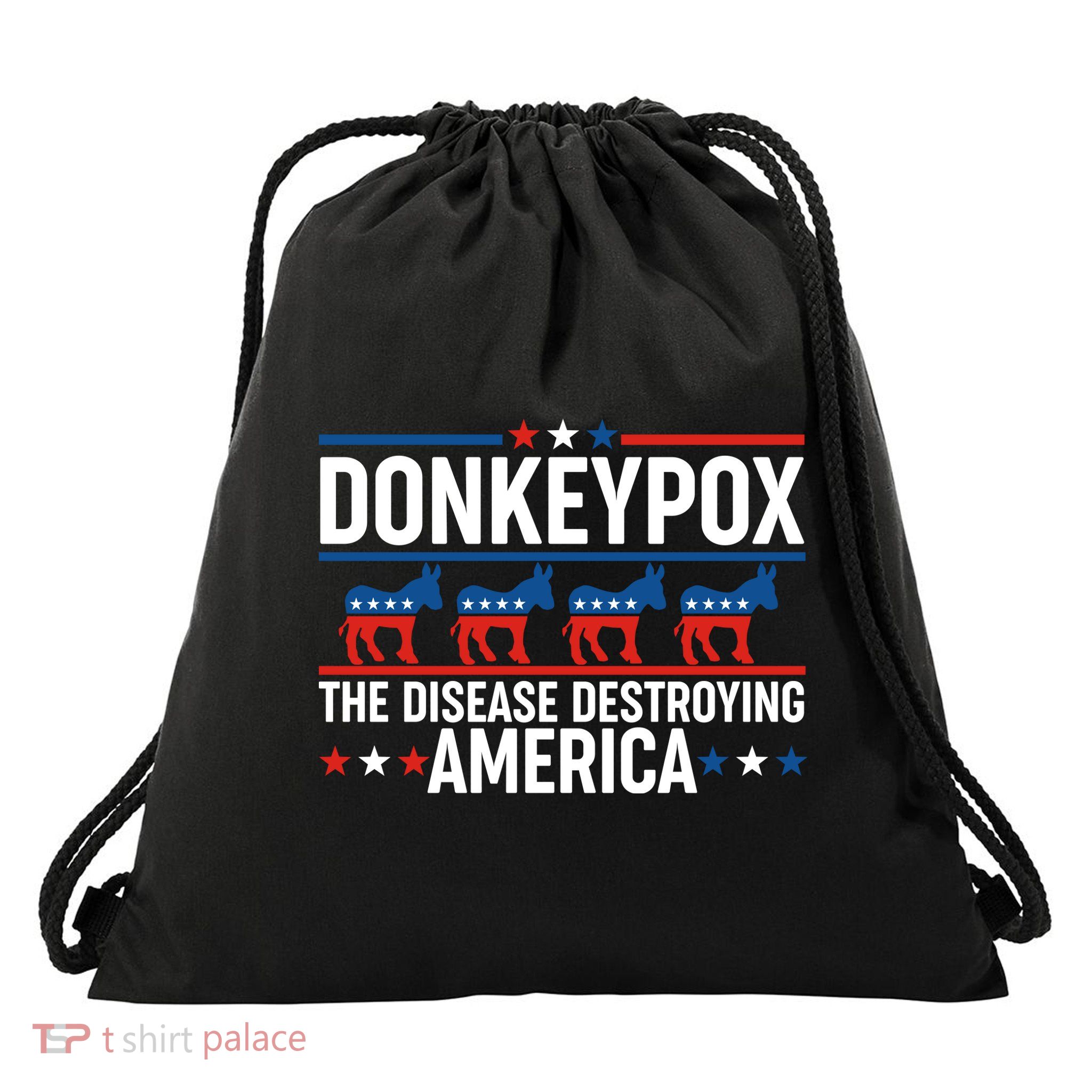 Donkey Pox The Disease Destroying America Drawstring Bag
