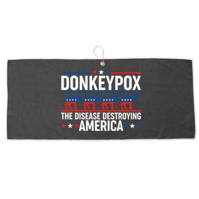 Donkey Pox The Disease Destroying America Large Microfiber Waffle Golf Towel