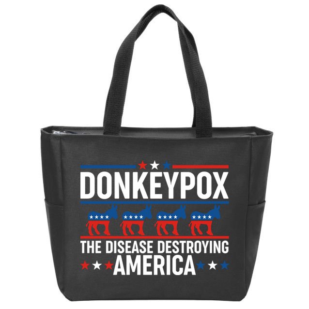 Donkey Pox The Disease Destroying America Zip Tote Bag