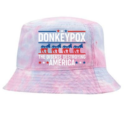 Donkey Pox The Disease Destroying America Tie-Dyed Bucket Hat