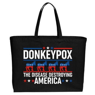 Donkey Pox The Disease Destroying America Cotton Canvas Jumbo Tote