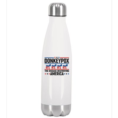 Donkey Pox The Disease Destroying America Stainless Steel Insulated Water Bottle