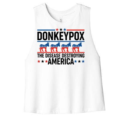 Donkey Pox The Disease Destroying America Women's Racerback Cropped Tank