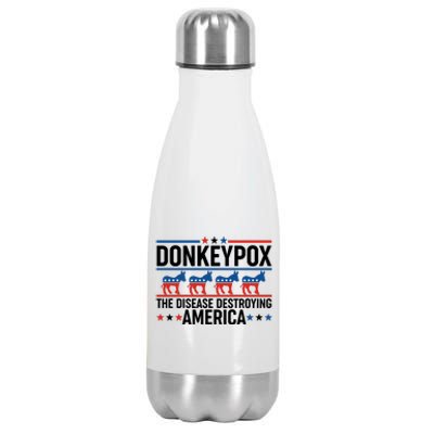 Donkey Pox The Disease Destroying America Stainless Steel Insulated Water Bottle