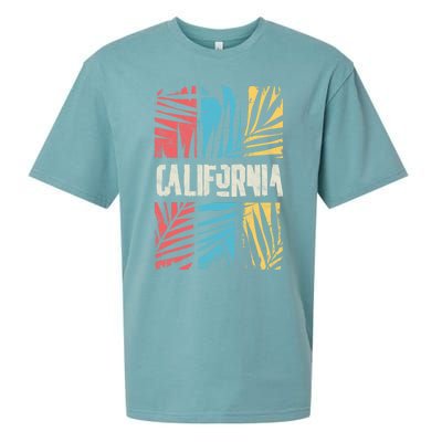 Distressed Palm Tree Beach Dreaming Of California Gift Sueded Cloud Jersey T-Shirt