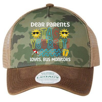 Dear Parents Tag Youre It Love Bus Monitor Life Legacy Tie Dye Trucker Hat