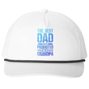 Dad Promoted To Grandpa With Dad Grandpa Funny Gift Snapback Five-Panel Rope Hat