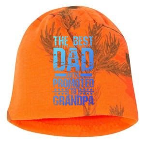 Dad Promoted To Grandpa With Dad Grandpa Funny Gift Kati - Camo Knit Beanie