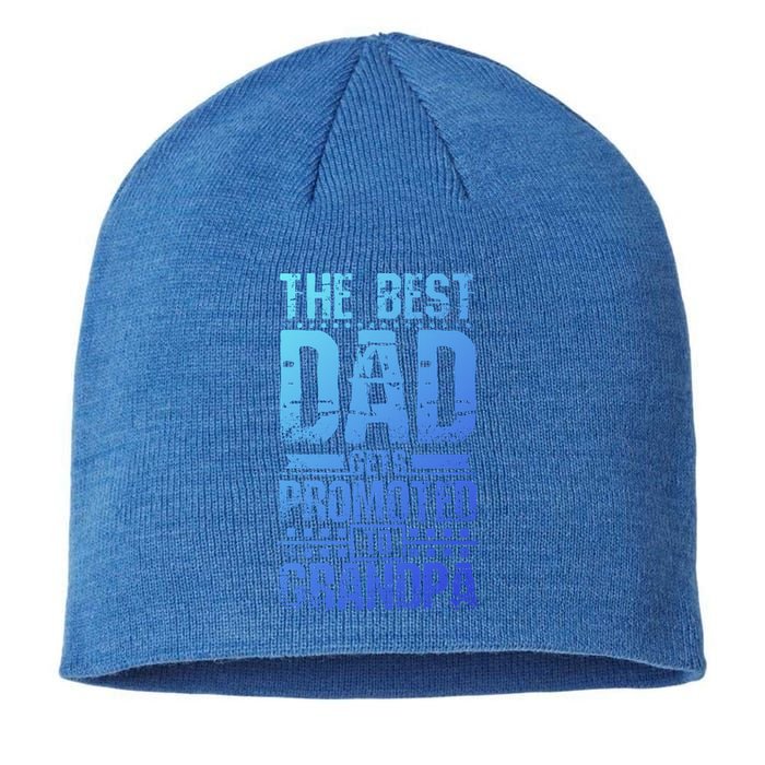 Dad Promoted To Grandpa With Dad Grandpa Funny Gift Sustainable Beanie