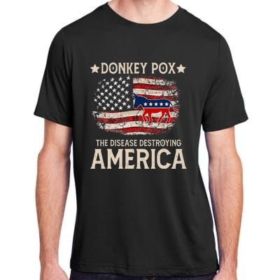 Donkey Pox The Disease Destroying America Funny Donkeypox Adult ChromaSoft Performance T-Shirt