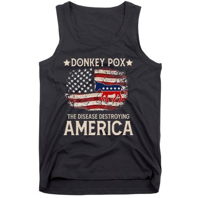 Donkey Pox The Disease Destroying America Funny Donkeypox Tank Top