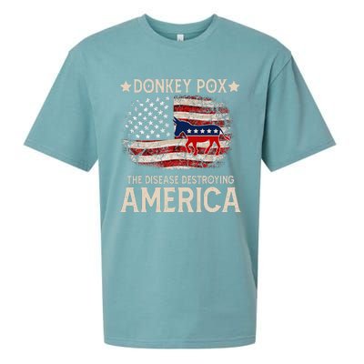 Donkey Pox The Disease Destroying America Funny Donkeypox Sueded Cloud Jersey T-Shirt