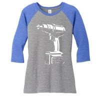 Don't Panic This Is Just A Drill Funny Tool Diy Meaningful Gift Women's Tri-Blend 3/4-Sleeve Raglan Shirt