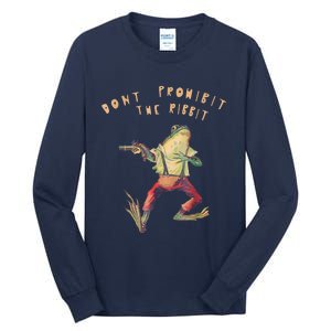 Don't Prohibit The Ribbit Frog Groovy Tall Long Sleeve T-Shirt