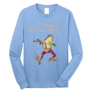 Don't Prohibit The Ribbit Frog Groovy Long Sleeve Shirt