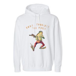 Don't Prohibit The Ribbit Frog Groovy Garment-Dyed Fleece Hoodie