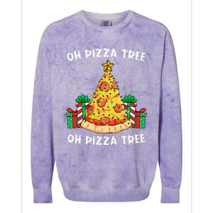 Delicious Pizza Tree Xmas Gift Festive Christmas Decoration Colorblast Crewneck Sweatshirt