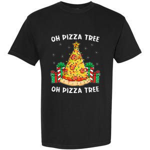 Delicious Pizza Tree Xmas Gift Festive Christmas Decoration Garment-Dyed Heavyweight T-Shirt