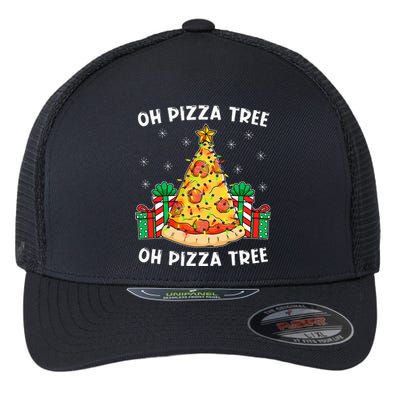 Delicious Pizza Tree Xmas Gift Festive Christmas Decoration Flexfit Unipanel Trucker Cap