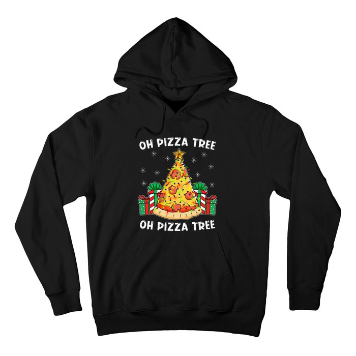 Delicious Pizza Tree Xmas Gift Festive Christmas Decoration Hoodie