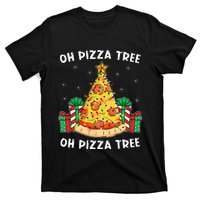 Delicious Pizza Tree Xmas Gift Festive Christmas Decoration T-Shirt