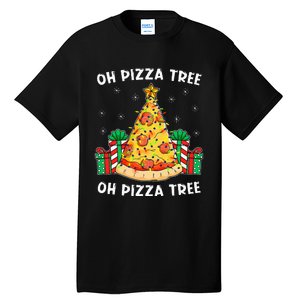 Delicious Pizza Tree Xmas Gift Festive Christmas Decoration Tall T-Shirt