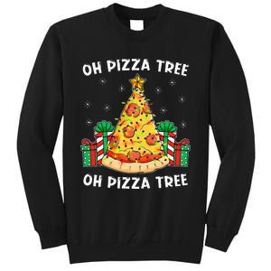 Delicious Pizza Tree Xmas Gift Festive Christmas Decoration Tall Sweatshirt