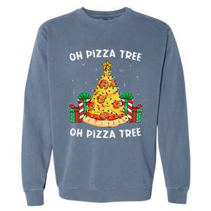 Delicious Pizza Tree Xmas Gift Festive Christmas Decoration Garment-Dyed Sweatshirt