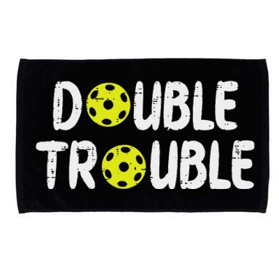 Double Pickleball Trouble Pickle Ball Matching Microfiber Hand Towel