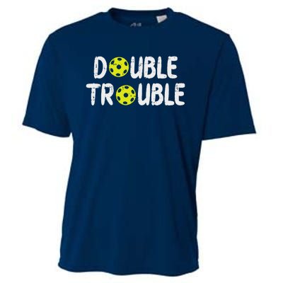 Double Pickleball Trouble Pickle Ball Matching Cooling Performance Crew T-Shirt