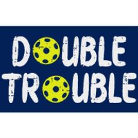 Double Pickleball Trouble Pickle Ball Matching Bumper Sticker