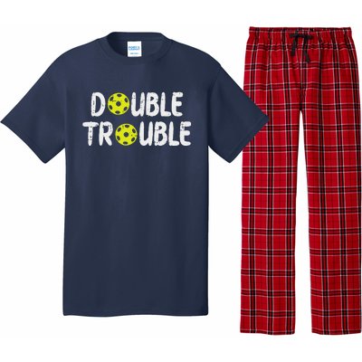 Double Pickleball Trouble Pickle Ball Matching Pajama Set