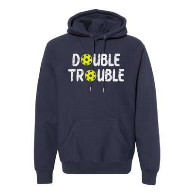 Double Pickleball Trouble Pickle Ball Matching Premium Hoodie