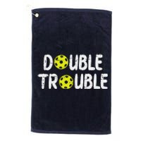 Double Pickleball Trouble Pickle Ball Matching Platinum Collection Golf Towel