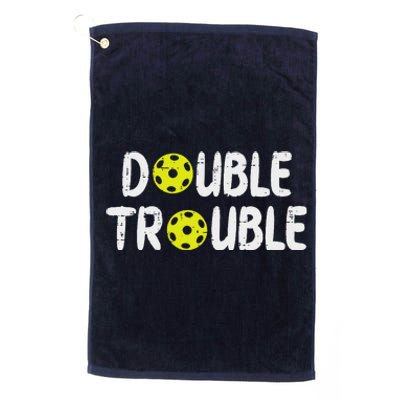 Double Pickleball Trouble Pickle Ball Matching Platinum Collection Golf Towel