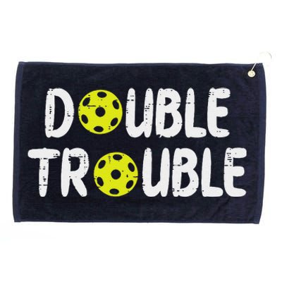 Double Pickleball Trouble Pickle Ball Matching Grommeted Golf Towel