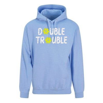 Double Pickleball Trouble Pickle Ball Matching Unisex Surf Hoodie