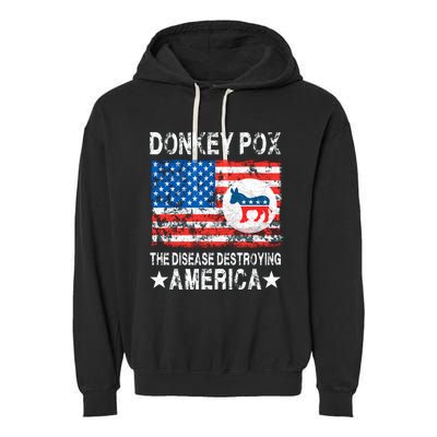 Donkey Pox The Disease Destroying America Vintage Look Garment-Dyed Fleece Hoodie