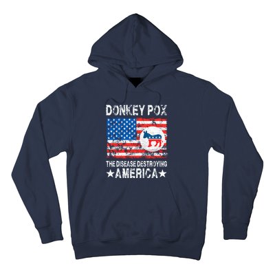 Donkey Pox The Disease Destroying America Vintage Look Hoodie