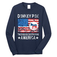 Donkey Pox The Disease Destroying America Vintage Look Long Sleeve Shirt