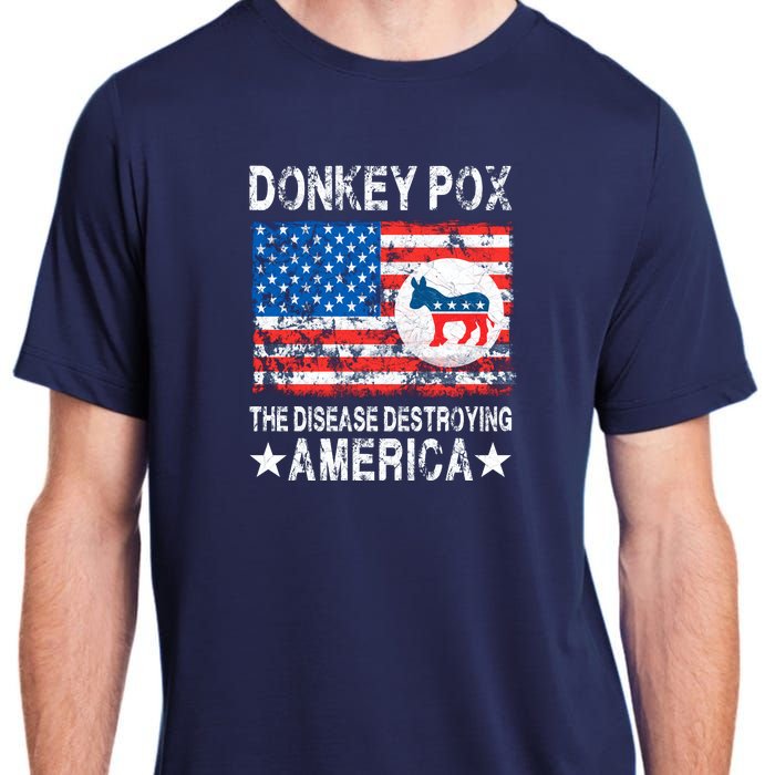 Donkey Pox The Disease Destroying America Vintage Look Adult ChromaSoft Performance T-Shirt