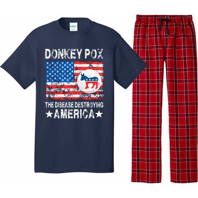 Donkey Pox The Disease Destroying America Vintage Look Pajama Set