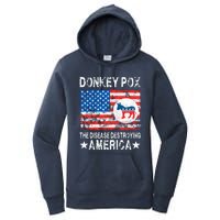 Donkey Pox The Disease Destroying America Vintage Look Women's Pullover Hoodie