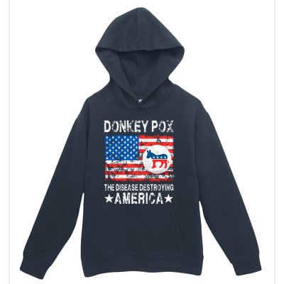 Donkey Pox The Disease Destroying America Vintage Look Urban Pullover Hoodie