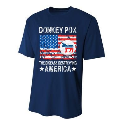 Donkey Pox The Disease Destroying America Vintage Look Performance Sprint T-Shirt