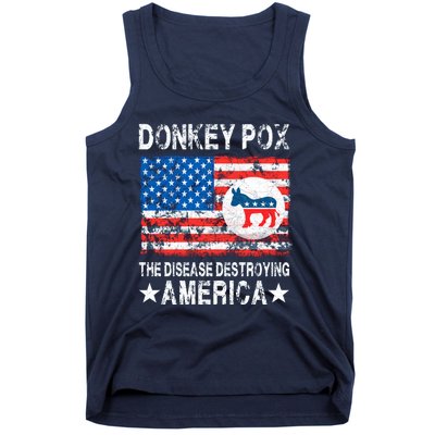 Donkey Pox The Disease Destroying America Vintage Look Tank Top