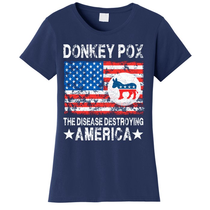 Donkey Pox The Disease Destroying America Vintage Look Women's T-Shirt